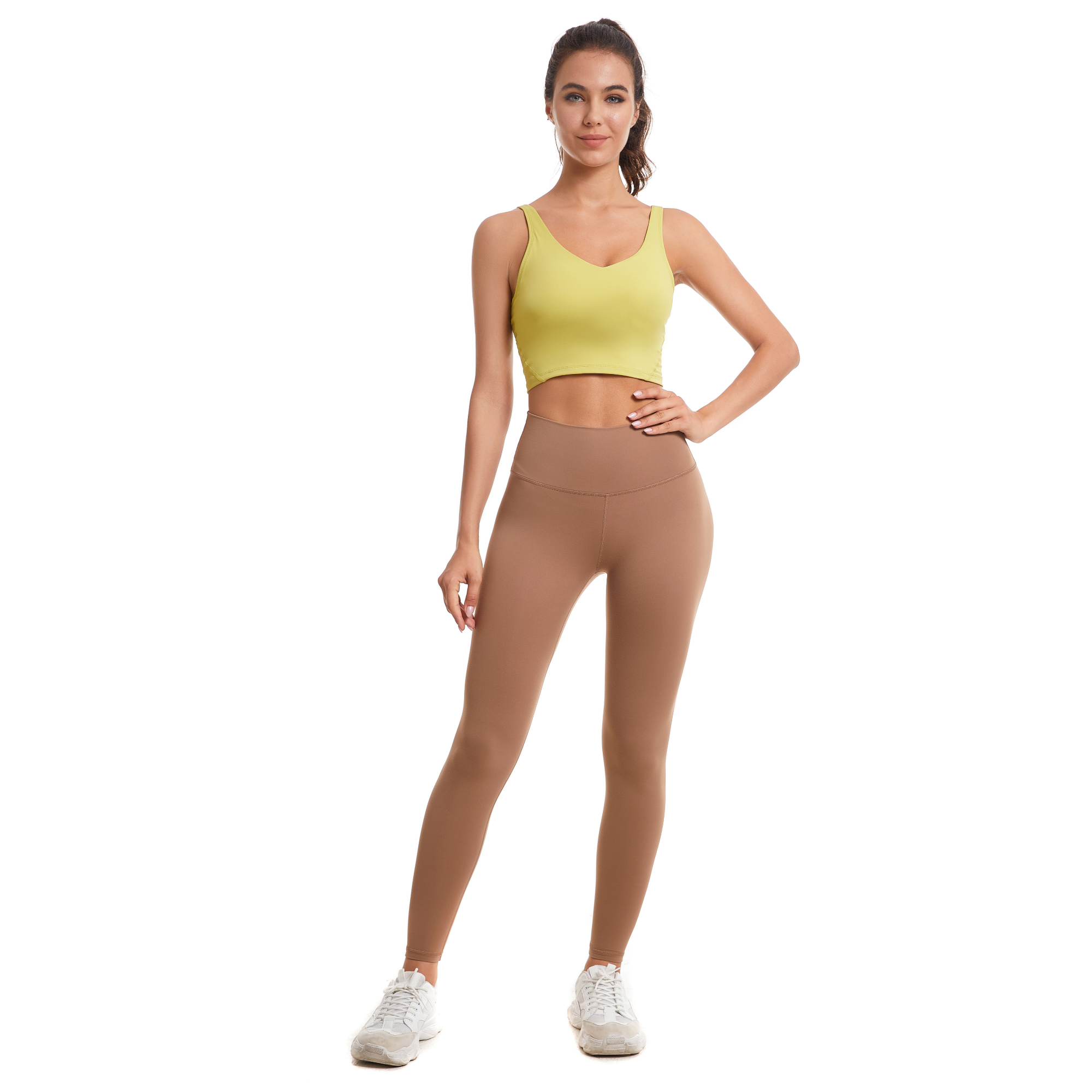 Cora Ankle-Length Legging Light Brown Tan – Aikka Activewear