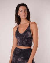 Load image into Gallery viewer, Black Tie Dye Halter Top