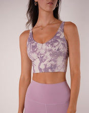 Load image into Gallery viewer, Purple Tie Dye Sports Bra