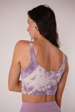 Load image into Gallery viewer, Purple Tie Dye Sports Bra

