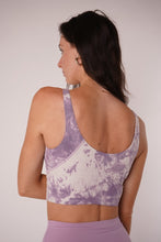 Load image into Gallery viewer, Purple Tie Dye Sports Bra