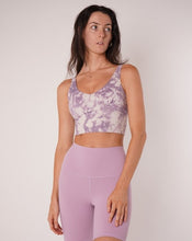 Load image into Gallery viewer, Purple Tie Dye Sports Bra
