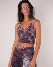 Load image into Gallery viewer, Grey Purple Tie Dye Halter Top