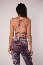 Load image into Gallery viewer, Grey Purple Tie Dye Halter Top