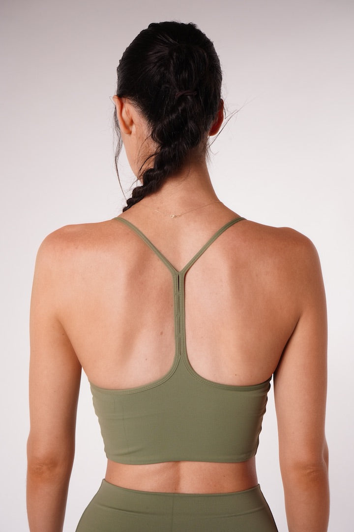 Military Green Feminine Bra – Equilibrium Activewear