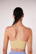 Load image into Gallery viewer, Airy Spaghetti Strap Bralette Pastel Yellow
